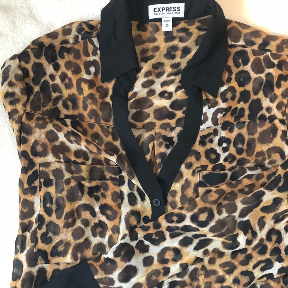 Express cheetah print Portofino shirt